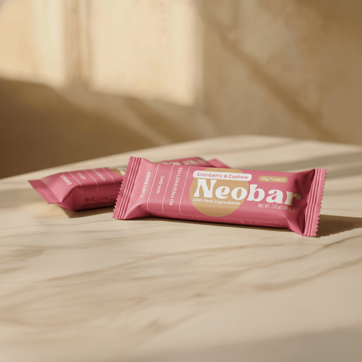 NEOBAR 10g Plant-Based Protein Cranberry & Cashew Bars | 12 Count - Neobar - Protein Bar