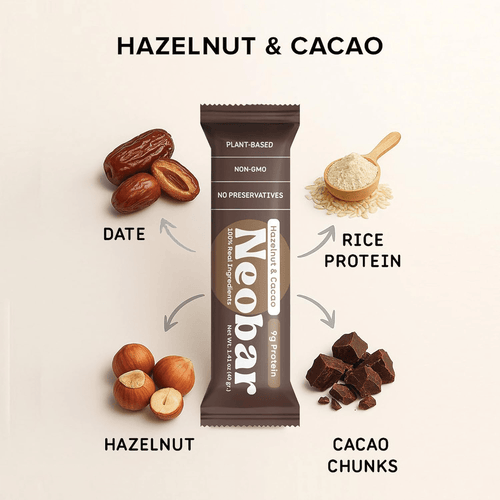 NEOBAR 9g Plant-Based Protein Hazelnut & Cacao Bars | 12 Count - Neobar - Protein Bar