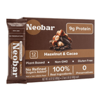 NEOBAR 9g Plant-Based Protein Hazelnut & Cacao Bars | 12 Count - Neobar - Protein Bar