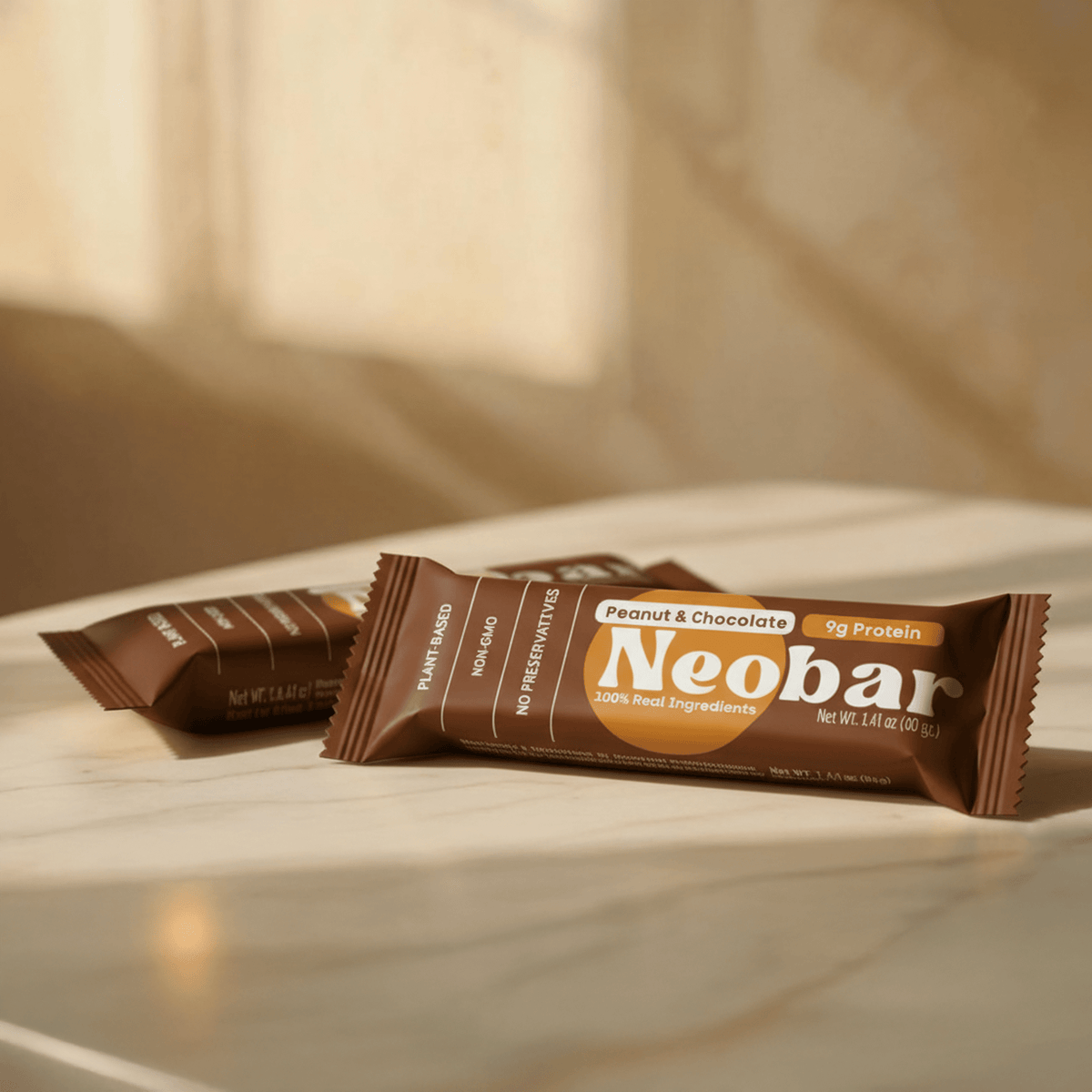 NEOBAR 9g Plant-Based Protein Peanut & Chocolate Bars | 12 Count - Neobar - Protein Bar