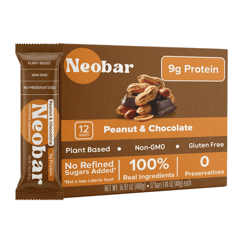 NEOBAR 9g Plant-Based Protein Peanut & Chocolate Bars | 12 Count - Neobar - Protein Bar