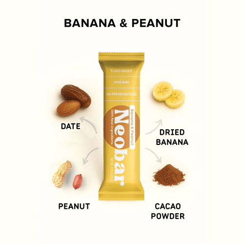 NEOBAR Banana & Peanut Plant-Based Healthy Nut and Fruit Snack Bars | 12 Count - Neobar - Energy Bar